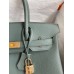 Hermes Birkin 30 Retourne Handmade Bag In Vert Amande Clemence Leather Hermes Birkin 30 Retourne Handmade Bag In Vert Amande Clemence Leather