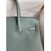 Hermes Birkin 30 Retourne Handmade Bag In Vert Amande Clemence Leather Hermes Birkin 30 Retourne Handmade Bag In Vert Amande Clemence Leather