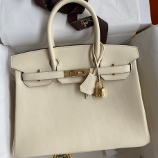 Hermes Birkin 30 Retourne Handmade Bag In Nata Swift Leather Hermes Birkin 30 Retourne Handmade Bag In Nata Swift Leather