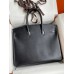 Hermes Birkin 35 Retourne Handmade Bag In Black Box Calfskin Hermes Birkin 35 Retourne Handmade Bag In Black Box Calfskin