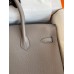 Hermes Birkin 35 Retourne Handmade Bag In Gris Asphalt Clemence Leather Hermes Birkin 35 Retourne Handmade Bag In Gris Asphalt Clemence Leather