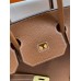 Hermes Birkin 35 Retourne Handmade Bag In Gold Clemence Leather Hermes Birkin 35 Retourne Handmade Bag In Gold Clemence Leather
