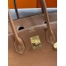 Hermes Birkin 35 Retourne Handmade Bag In Gold Clemence Leather Hermes Birkin 35 Retourne Handmade Bag In Gold Clemence Leather