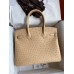 Hermes Birkin 30 Retourne Handmade Bag In Chai Ostrich Leather Hermes Birkin 30 Retourne Handmade Bag In Chai Ostrich Leather