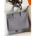 Hermes Birkin 30 Retourne Handmade Bag In Gris Asphalt Ostrich Leather Hermes Birkin 30 Retourne Handmade Bag In Gris Asphalt Ostrich Leather
