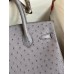Hermes Birkin 30 Retourne Handmade Bag In Gris Asphalt Ostrich Leather Hermes Birkin 30 Retourne Handmade Bag In Gris Asphalt Ostrich Leather