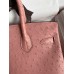 Hermes Birkin 30 Retourne Handmade Bag In Terre Cuite Ostrich Leather Hermes Birkin 30 Retourne Handmade Bag In Terre Cuite Ostrich Leather