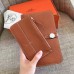 Hermes Dogon Duo Wallet In Gold Clemence Leather Hermes Dogon Duo Wallet In Gold Clemence Leather