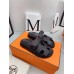 Hermes Women's Chypre Sandals In Black Epsom Calfskin Hermes Womens Chypre Sandals In Black Epsom Calfskin