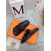 Hermes Women's Chypre Sandals In Black Epsom Calfskin Hermes Womens Chypre Sandals In Black Epsom Calfskin