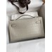Hermes Kelly Pochette Handmade Bag In Beton Matte Alligator Leather Hermes Kelly Pochette Handmade Bag In Beton Matte Alligator Leather