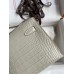 Hermes Kelly Pochette Handmade Bag In Beton Matte Alligator Leather Hermes Kelly Pochette Handmade Bag In Beton Matte Alligator Leather