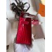 Hermes Kelly Pochette Handmade Bag In Rose Extreme Shiny Alligator Leather