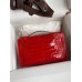 Hermes Kelly Pochette Handmade Bag In Red Shiny Alligator Leather