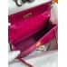 Hermes Kelly Pochette Handmade Bag In Rose Scheherazade Shiny Alligator Leather