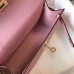 Hermes Kelly Pochette Bag In Mauve Sylvestre Epsom Leather Hermes Kelly Pochette Bag In Mauve Sylvestre Epsom Leather