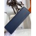 Hermes Kelly Pochette Handmade Bag In Blue Saphir Epsom Calfskin Hermes Kelly Pochette Handmade Bag In Blue Saphir Epsom Calfskin