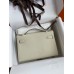 Hermes Kelly Pochette Handmade Bag In Craie Epsom Calfskin Hermes Kelly Pochette Handmade Bag In Craie Epsom Calfskin