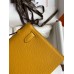 Hermes Kelly Pochette Handmade Bag In Jaune Ambre Epsom Calfskin Hermes Kelly Pochette Handmade Bag In Jaune Ambre Epsom Calfskin