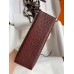 Hermes Kelly Pochette Handmade Bag In Bordeaux Ostrich Leather Hermes Kelly Pochette Handmade Bag In Bordeaux Ostrich Leather