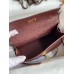 Hermes Kelly Pochette Handmade Bag In Bordeaux Ostrich Leather Hermes Kelly Pochette Handmade Bag In Bordeaux Ostrich Leather