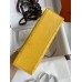 Hermes Kelly Pochette Handmade Bag In Jaune Ambre Ostrich Leather