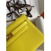 Hermes Kelly Pochette Handmade Bag In Lime Epsom Calfskin Hermes Kelly Pochette Handmade Bag In Lime Epsom Calfskin