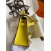 Hermes Kelly Pochette Handmade Bag In Lime Epsom Calfskin Hermes Kelly Pochette Handmade Bag In Lime Epsom Calfskin