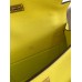 Hermes Kelly Pochette Handmade Bag In Lime Epsom Calfskin Hermes Kelly Pochette Handmade Bag In Lime Epsom Calfskin