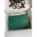 Hermes Kelly Pochette Handmade Bag In Malachite Epsom Calfskin Hermes Kelly Pochette Handmade Bag In Malachite Epsom Calfskin
