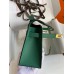 Hermes Kelly Pochette Handmade Bag In Malachite Epsom Calfskin Hermes Kelly Pochette Handmade Bag In Malachite Epsom Calfskin