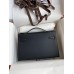 Hermes Kelly Pochette Handmade Bag In Black Epsom Calfskin Hermes Kelly Pochette Handmade Bag In Black Epsom Calfskin