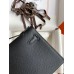 Hermes Kelly Pochette Handmade Bag In Black Epsom Calfskin Hermes Kelly Pochette Handmade Bag In Black Epsom Calfskin