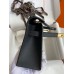 Hermes Kelly Pochette Handmade Bag In Black Epsom Calfskin Hermes Kelly Pochette Handmade Bag In Black Epsom Calfskin
