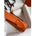 Hermes Kelly Pochette Handmade Bag In Orange Epsom Calfskin Hermes Kelly Pochette Handmade Bag In Orange Epsom Calfskin