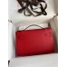 Hermes Kelly Pochette Handmade Bag In Red Epsom Calfskin Hermes Kelly Pochette Handmade Bag In Red Epsom Calfskin
