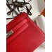 Hermes Kelly Pochette Handmade Bag In Red Epsom Calfskin Hermes Kelly Pochette Handmade Bag In Red Epsom Calfskin
