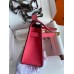 Hermes Kelly Pochette Handmade Bag In Rose Lipstick Epsom Calfskin Hermes Kelly Pochette Handmade Bag In Rose Lipstick Epsom Calfskin
