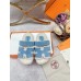 Hermes Women's Chypre Sandals in Blue Suede with Shearling Hermes Womens Chypre Sandals in Blue Suede with Shearling