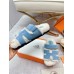 Hermes Women's Chypre Sandals in Blue Suede with Shearling Hermes Womens Chypre Sandals in Blue Suede with Shearling