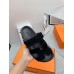 Hermes Women's Chypre Sandals In Black Suede Calfskin Hermes Womens Chypre Sandals In Black Suede Calfskin