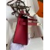 Hermes Kelly Pochette Handmade Bag In Ruby Epsom Calfskin Hermes Kelly Pochette Handmade Bag In Ruby Epsom Calfskin