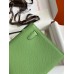 Hermes Kelly Pochette Handmade Bag In Vert Cypres Epsom Calfskin Hermes Kelly Pochette Handmade Bag In Vert Cypres Epsom Calfskin
