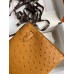 Hermes Kelly Pochette Handmade Bag In Sesame Ostrich Leather Hermes Kelly Pochette Handmade Bag In Sesame Ostrich Leather