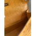 Hermes Kelly Pochette Handmade Bag In Sesame Ostrich Leather Hermes Kelly Pochette Handmade Bag In Sesame Ostrich Leather