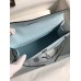 Hermes Kelly Pochette Handmade Bag In Blue Brume Swift Calfskin Hermes Kelly Pochette Handmade Bag In Blue Brume Swift Calfskin