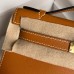 Hermes Kelly Pochette Handmade Bag In Gold Swift Calfskin Hermes Kelly Pochette Handmade Bag In Gold Swift Calfskin