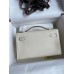 Hermes Kelly Pochette Handmade Bag In Nata Swift Calfskin Hermes Kelly Pochette Handmade Bag In Nata Swift Calfskin