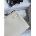 Hermes Kelly Pochette Handmade Bag In Nata Swift Calfskin Hermes Kelly Pochette Handmade Bag In Nata Swift Calfskin