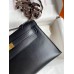 Hermes Kelly Pochette Handmade Bag In Black Swift Calfskin Hermes Kelly Pochette Handmade Bag In Black Swift Calfskin